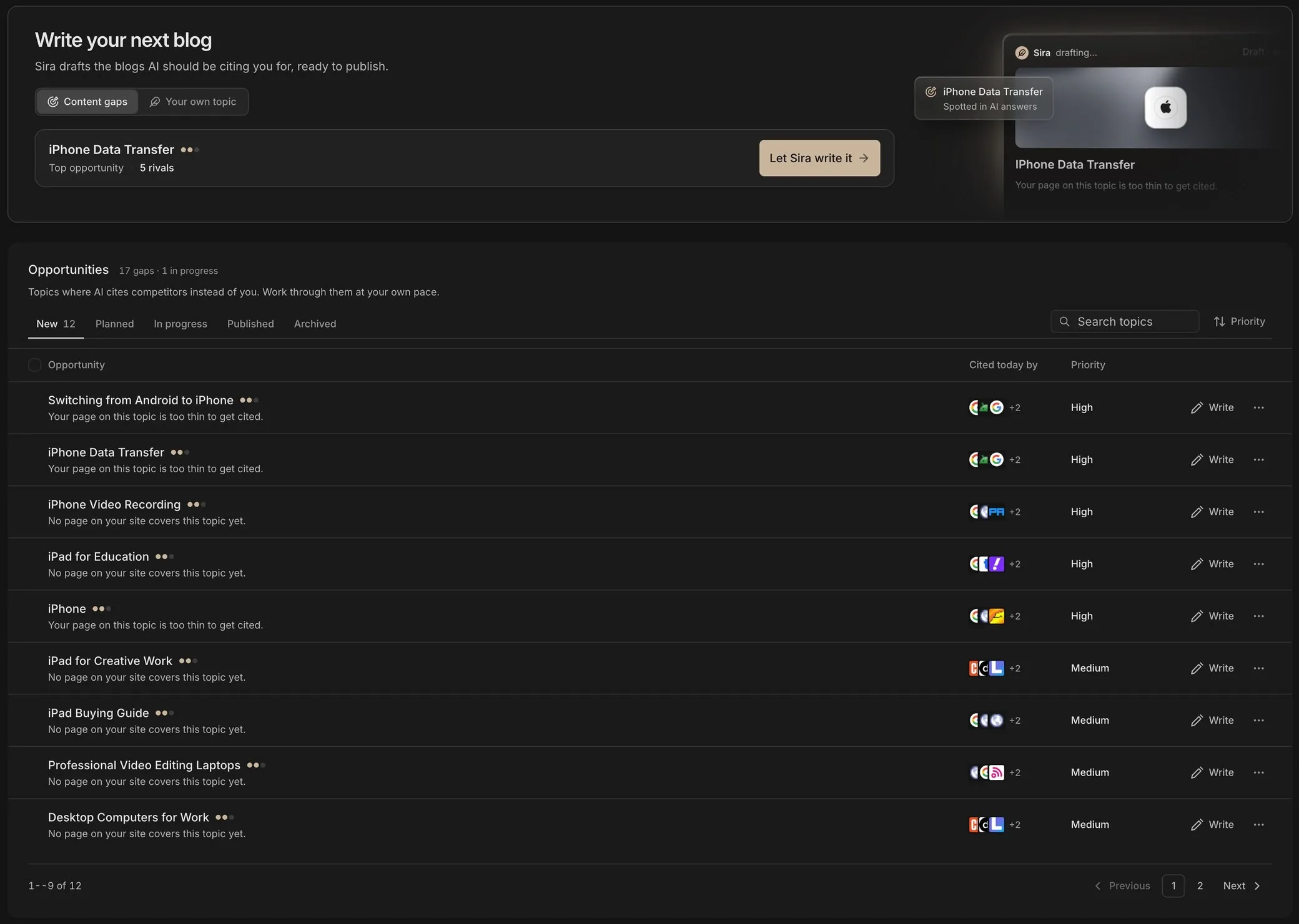 Videntic Content Studio: Write your next blog and content opportunities